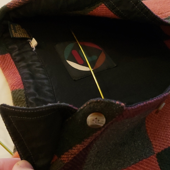 Vintage Fila Plaid Sweater Coat Size L - Picture 8 of 14